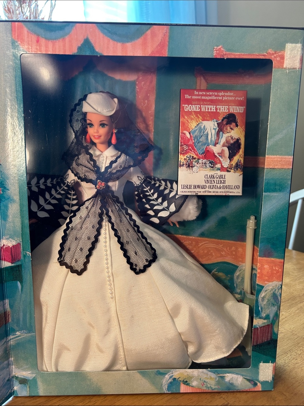 Collector Doll in White and Black Historical Gown - Kids Toys